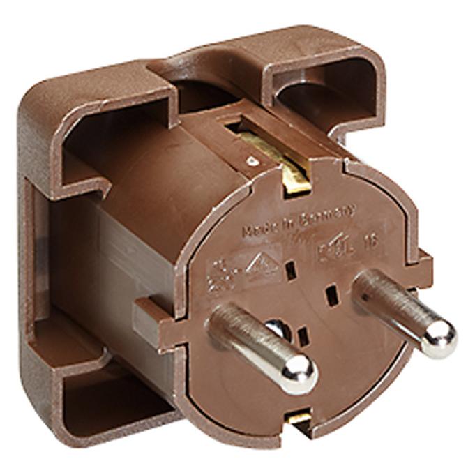 Bachmann earthing contact plug brown flat version mountable (0.10 m) (911.470)