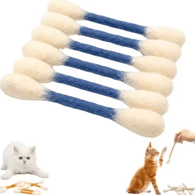 Inspire Curations CottonTail Catnip Swab Kicker Toy Set blue