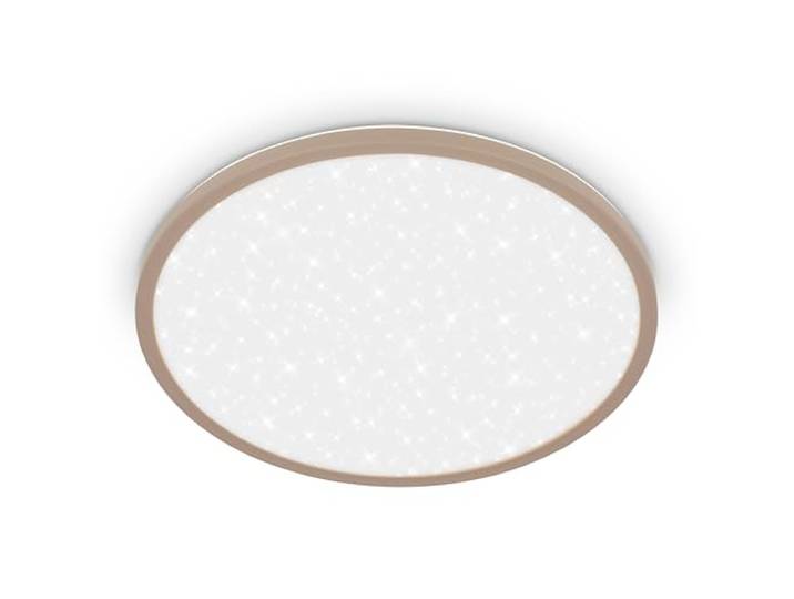 BRILONER - LED Panel mit indirektem Licht, Sternenhimmel, neutralweißes Licht, LED Lampe, Deckenleuchte, Wohnzimmerlampe, Küchenlampe, Deckenbeleuchtung, Flurlampe, 37,5x4,5 cm, Beige