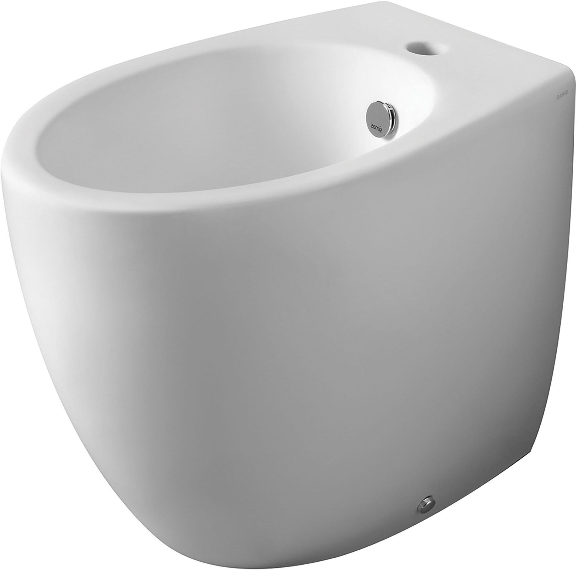 Simas BIDET SERIE BORMIO FILO MURO A TERRA IN CERAMICA BIANCO MATT