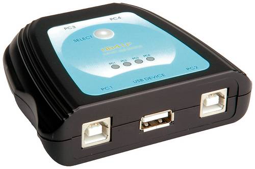 Value 14.99.5034 5 Port USB 2.0-Umschalter Schwarz