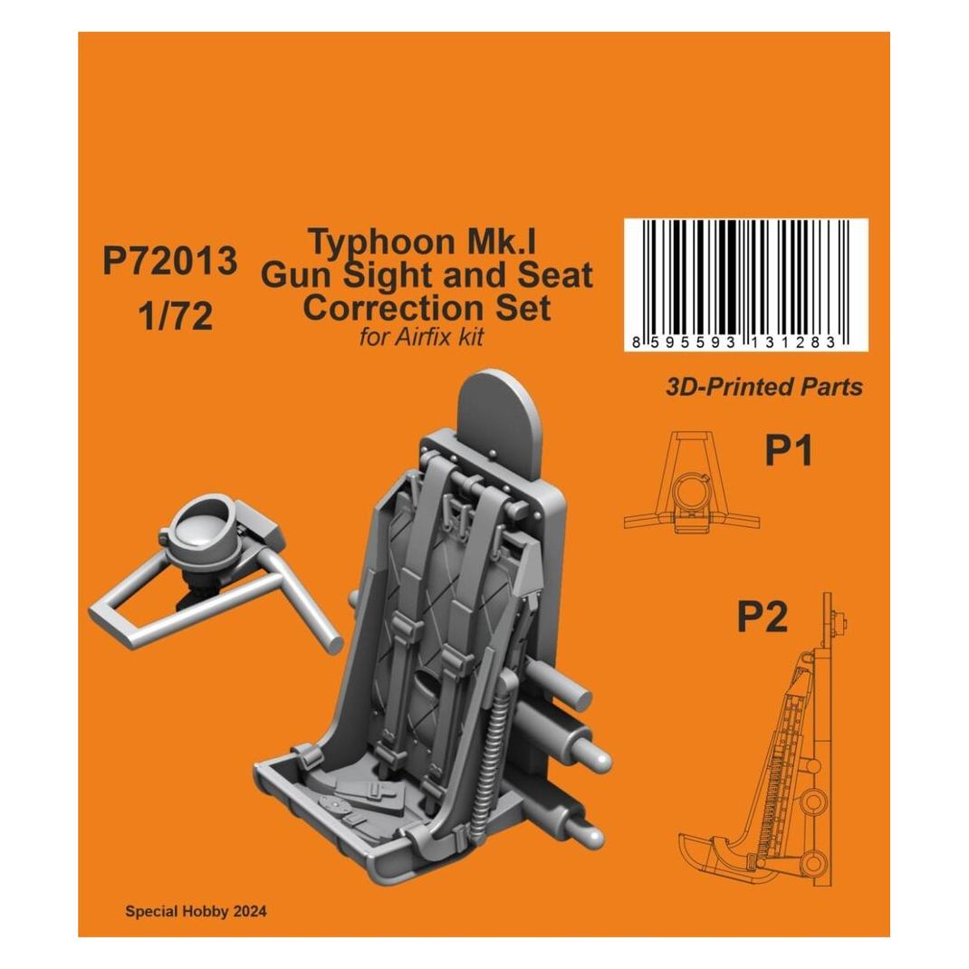 CMK Typhoon Mk.I Gun Sight and Seat Correction Set 1/72 (129-P72013)