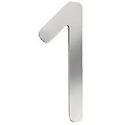 CMD Creative Metalldesign Hausnummer „ 1 “, Höhe 16cm, Edelstahl, gebürstet CMD-1