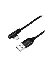 LogiLink USB-Stecker USB 2.0 zu USB-C 90° gewinkelt 1.0m Digital/Daten m (CU0138)