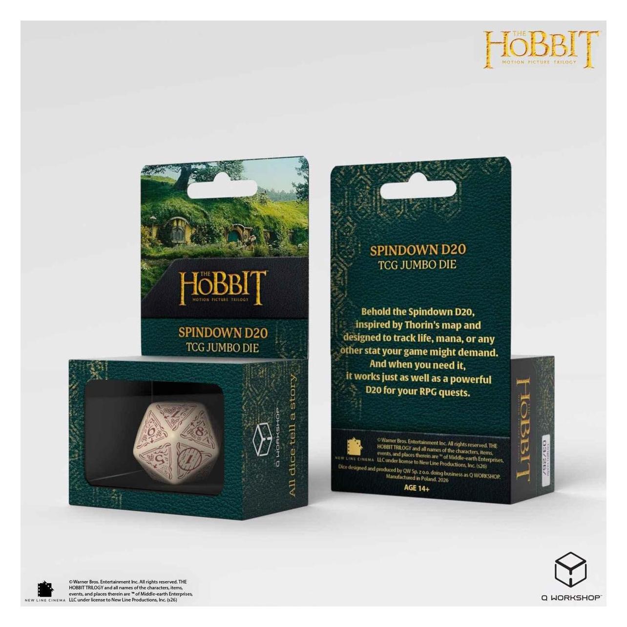 Q Workshop The Hobbit Spindown D20 - Terra TCG Jumbo Die (437521)