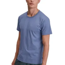 Calida Remix Basic Sleep T-shirt Blau Baumwolle Small Herren