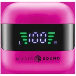 Music Sound Btmstwssparkp (Keine Geräuschunterdrückung, 30 h, Kabellos), Kopfhörer, Pink, Schwarz