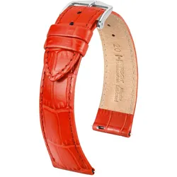 Hirsch 03427020-2-18 Uhrband Leder Louisianalook L 18 mm Rot
