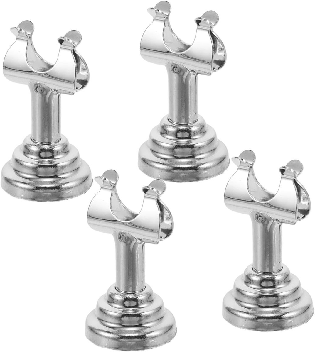 Set van 4 zilveren metalen tafelnummerhouders voor evenementen en bruiloften
