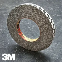 3M 9086, Doppelseitiges Papiervlies-Klebeband, sehr starker Acrylatklebstoff 9 mm, transluzent
