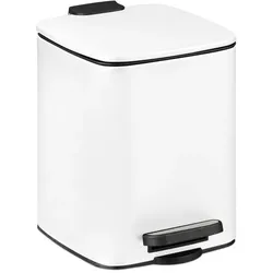 Relaxdays Kosmetikeimer 6 Liter Weiß,Schwarz,Silber
