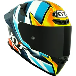 KYT TT-Revo Tati Replica, Integralhelm - Weiß/Hellblau/Gelb - XXL