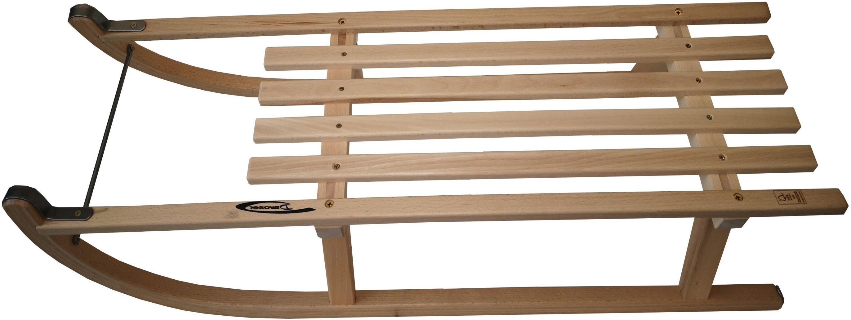 Davoser Schlitten "Davoser FSC 90 cm", braun (holzfarben), SchlittenL:90cm, Buchenholz, Davoser Schlitten, L:90cm holzfarben Einheitsgröße