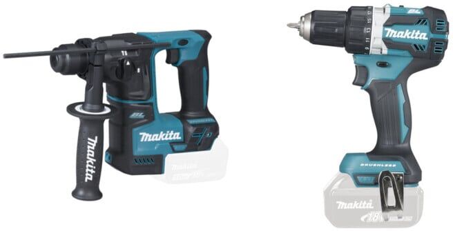 Set Makita Akku-Bohrhammer DHR171Z Solo-Version + Makita Akku-Bohrschrauber DDF484Z Solo-Version