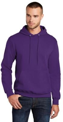 Port & Company PC78H Co Core Fleece Pullover Hooded Sweatshirt in Team Purple size 3XL   Cotton/Polyester Blend