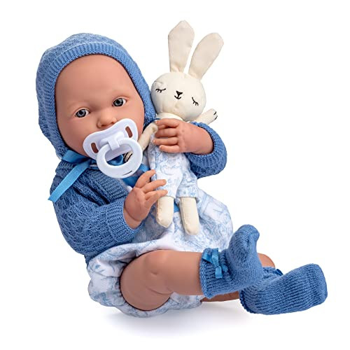 JC TOYS La Newborn pop voor pasgeborenen, 38 cm, blauw