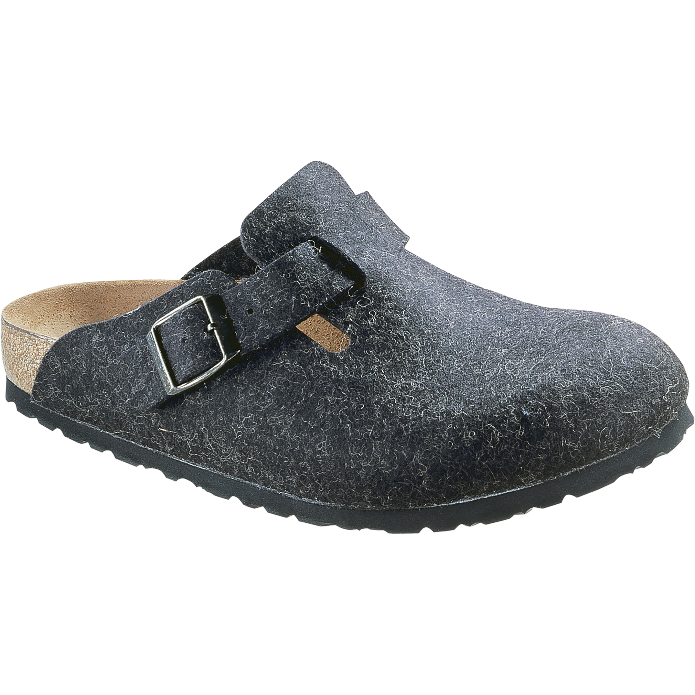 Birkenstock Boston Wool Regular Hausschuhe Hüttenschuhe grau Größe 46 Lifestyle
