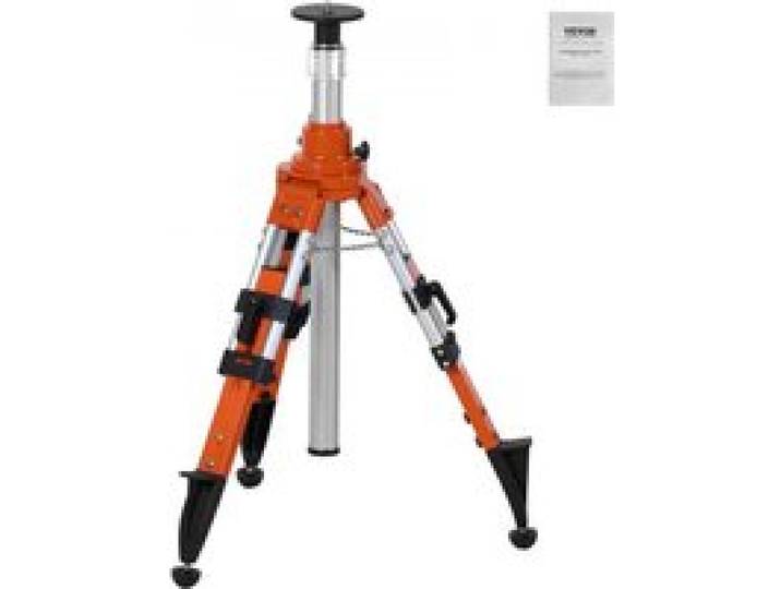 VEVOR Laser-Wasserwaagen-Stativ, 5/8 -11-Gewindehalterung, 27,16-67,71 Zoll Höhenverstellung, robustes Vermessungsstativ, mit Wasserwaage und Diffusionsbegrenzer, anhebbare, rutschfeste Füße für den Bau