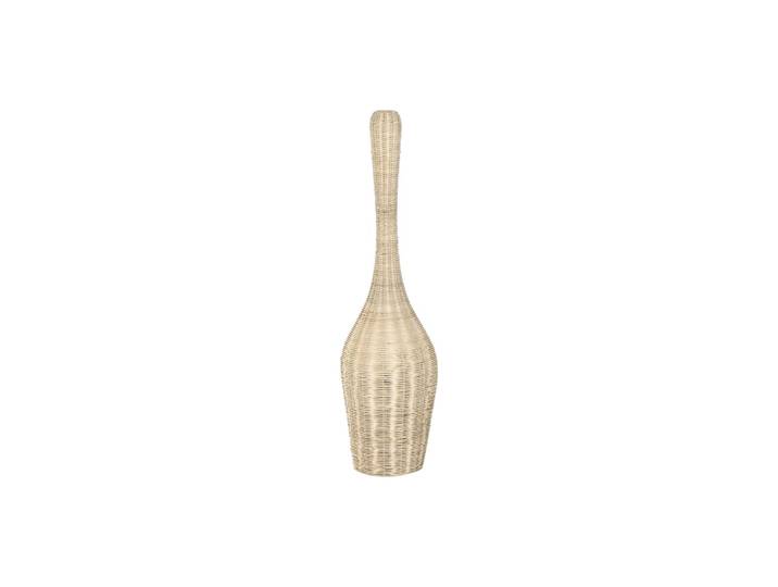 Lampadaire en rotin et fer marron 25x25x85 cm