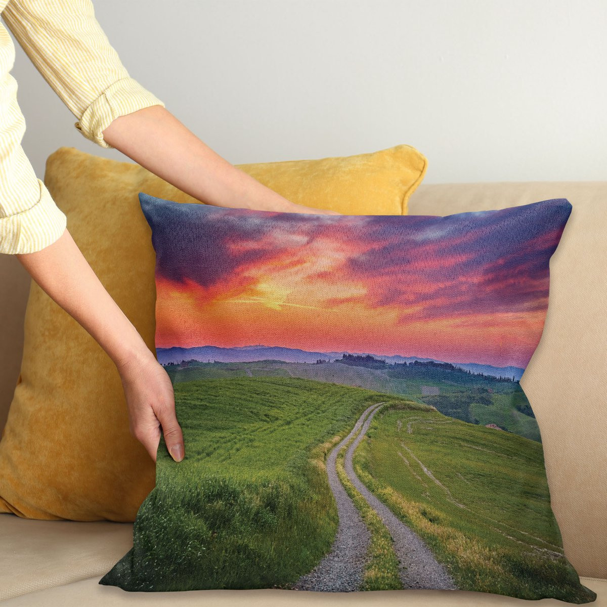 ABAKUHAUS Scenic Zomerse Kussenhoes waterbestendig B/D/H: 40 x 40 cm