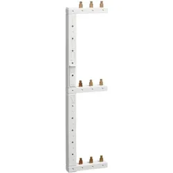 Hager, Verteilerschrank Zubehör, Phasenschiene 3polig KCL368L 3reihig 125mm links vertikal