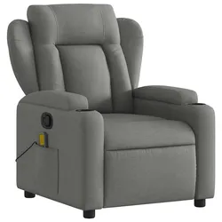 vidaXL Massagesessel Dunkelgrau Stoff