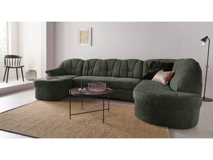 DOMO collection Wohnlandschaft Papenburg elegand & zeitlos, viel Platz, Breite 297cm, U-Form, in großer Farbvielfalt, wahlweise Bettfunktion, frei im Raum stellbar