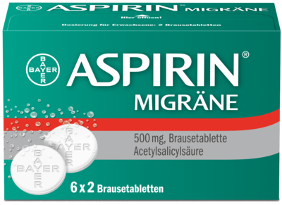 Bayer Vital GmbH ASPIRIN MIGRÄNE 500 mg Brausetabletten 12 St 00958281
