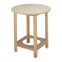 Wellhome - Runder Tisch aus Buchenholz ohne Finish 60x60x75 cm