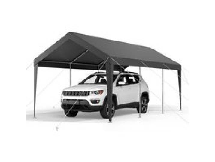VEVOR Carport, 3,05x6,09x2,87 m Autoüberdachung, tragbare Zeltgarage, verzinkter Autounterstand, Garagenzelt UV-beständig, Ganzjahresschutz, Lagerschuppen, Ideal für Auto, Boot, Motorrad