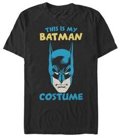 Men's Big & Tall Batman Costume Tee by Warner Brothers in Black (Size 4XL)