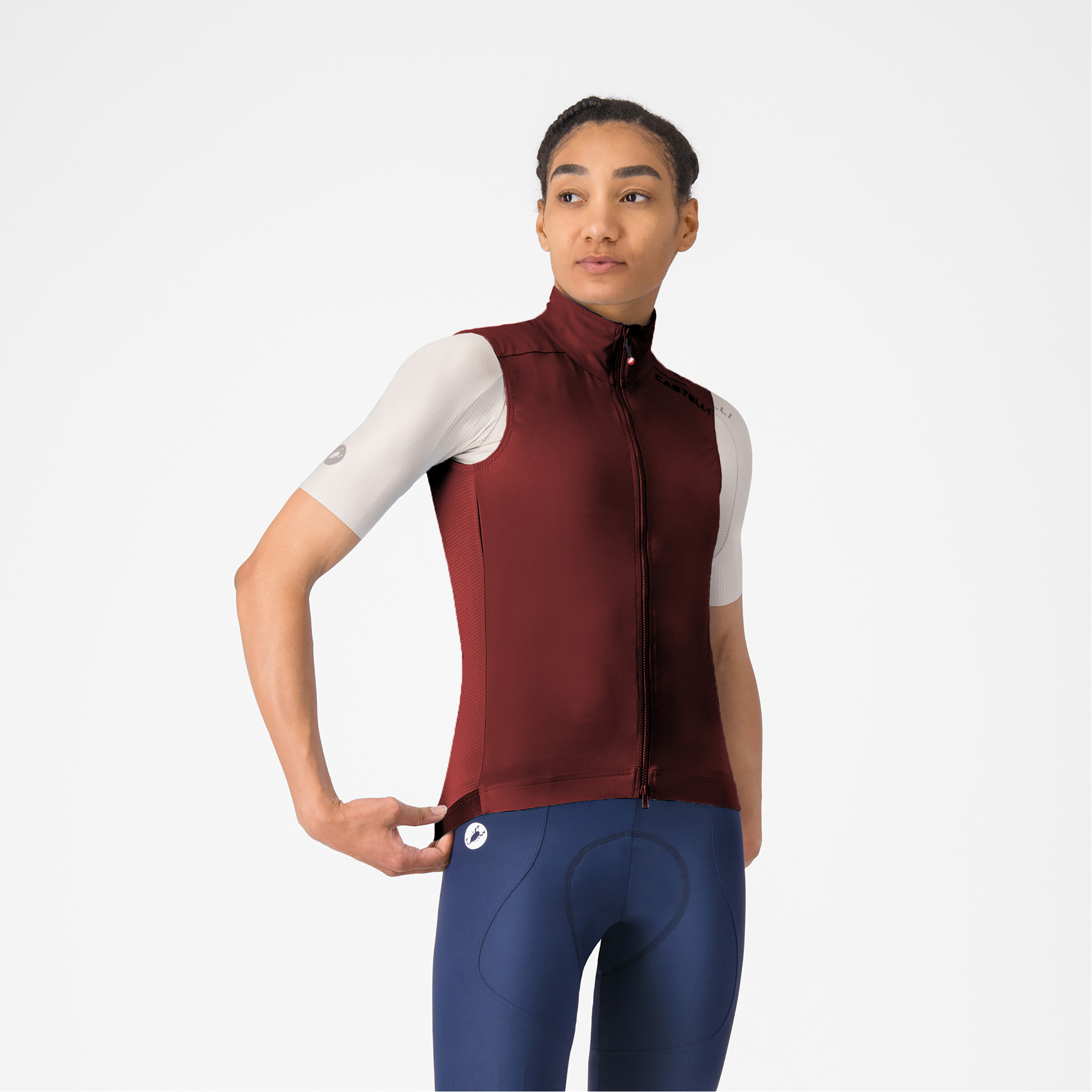 Castelli Espresso 2 Weste Damen Fahrradwesten beige Größe XS Rennrad Windabweisend