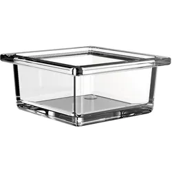 emco liaison quadratische Glasschale für Reling, klares Kristallglas, flach, 186600000