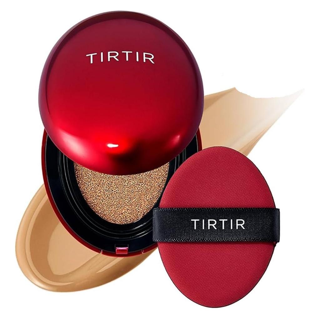 TirTir Mask Fit Red Cushion Foundation - Full Coverage, Weightless, Skin Fit (Rich Honey) (TIR0077)