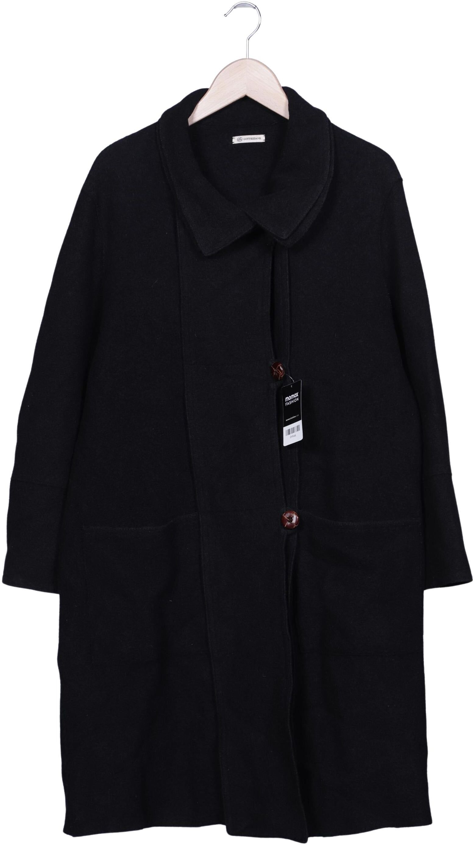 Gottseidank Damen Mantel, Schwarz, Gr. EU 40, kein / Etikett - Second Hand