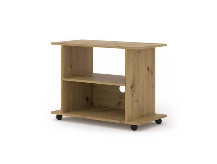 Meubles TV - AC-Déco - Table meuble TV à roulettes  Yogi  - Beige - L 80 cm