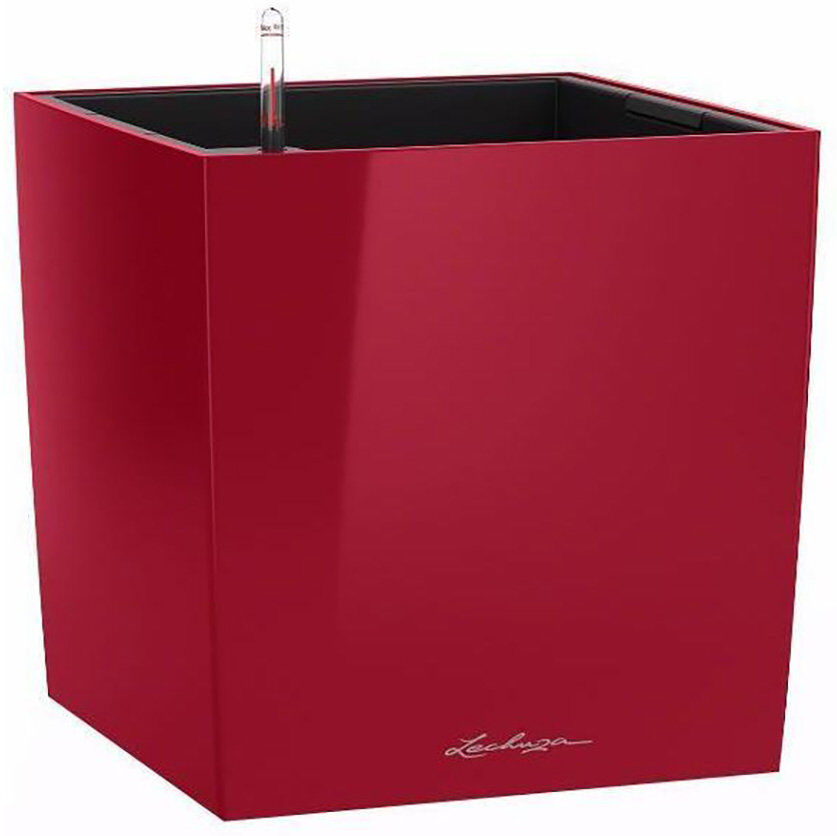 Lechuza Pot Planter Red 50cm H x 50cm W x 50cm D