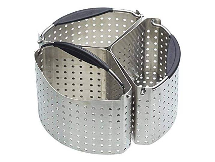 KitchenCraft Roestvrijstalen Scheidingsmanden voor Kookpannen, 20 cm (set van 3), Zilver