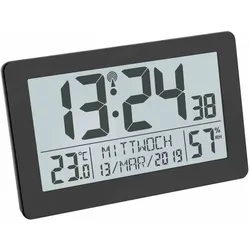 Funk-Wanduhr schwarz digital