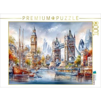 CALVENDO Puzzle London - Tower Bridge | 1000 Teile Lege-Größe 64x48cm Foto-Puzzle für glückliche Stunden, Sonstige von , Calvendo Puzzle