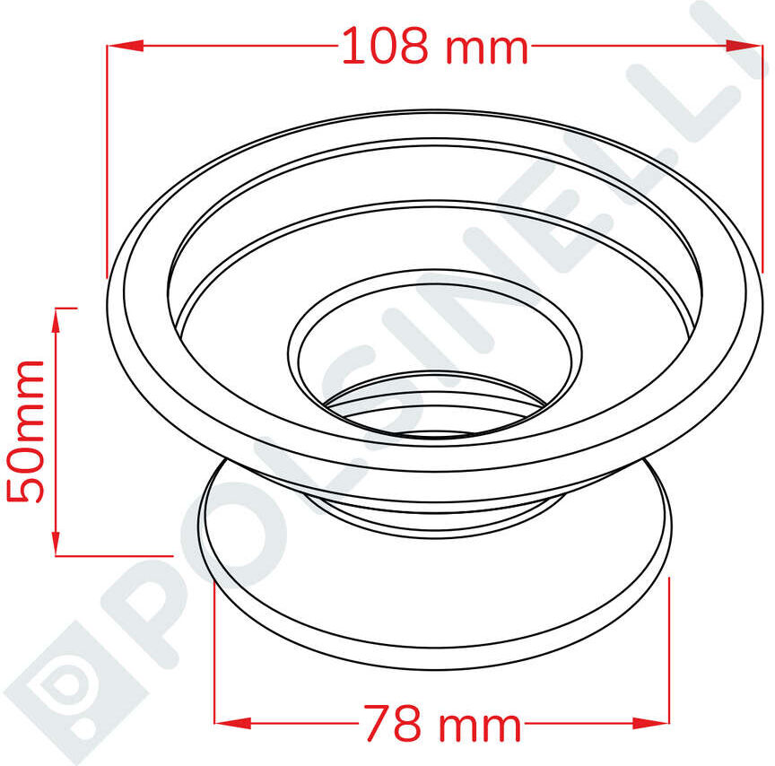 Polsinelli Réduction Inox Garolla 80 x 50