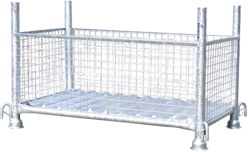 Schake Gitterboxpalette 1,5t Tragkraft 1,30mx0,70mx0,50m lackiert