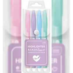 Interdruk Radierbare Textmarker Pastellfarben 4-farbig