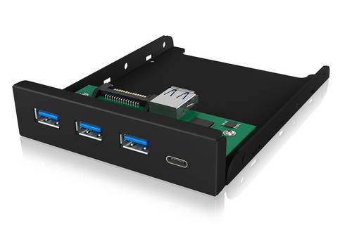 ICY BOX 60432 USB-Hub 4 Port USB-A USB 3.1 Gen1 5 GBit/s Schwarz IB-HUB1418-i3