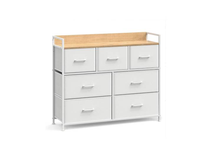 Hansiro Kommode Kinshasa, Weiß, Metall, 98x85x28.5 cm, Kleinmöbel, Kommoden