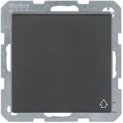 Berker Q.1/Q.3/Q.7 Schuko Steckdose, Klappd., anthrazit samt - 47516066