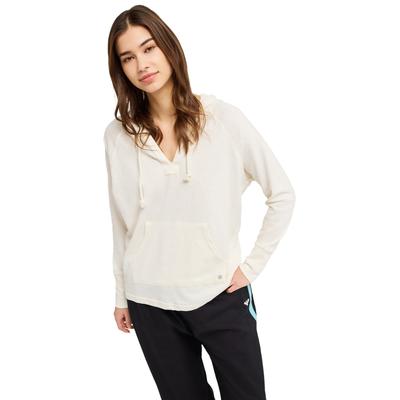 Hoodie ROXY "Destination Surf", Damen, Gr. XS, weiß (egret), Obermaterial: 55% Baumwolle, 45% Polyester., Sweatshirts Hoodie