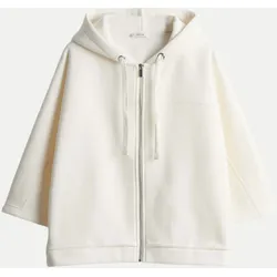 Oversized Sweatshirtjacke Giela Weiß 42