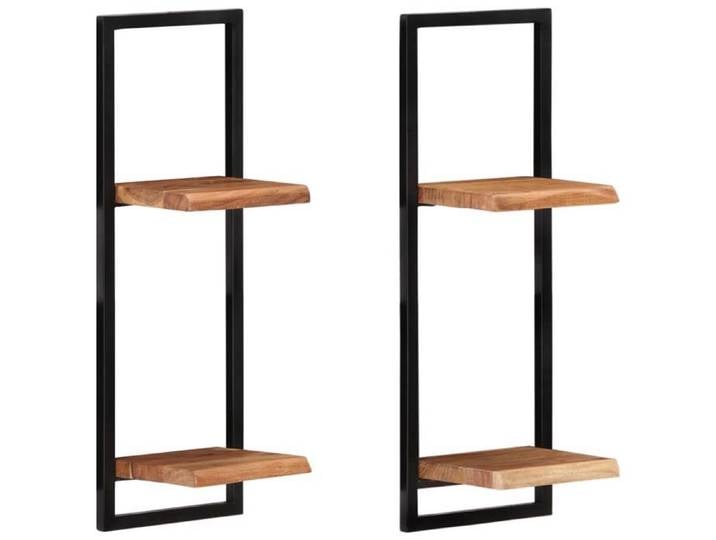 Meilleures Étagères murales - Meuble étagère d'exposition - 2 pcs 25x25x75 cm - bois d'acacia et acier SSDC5970331