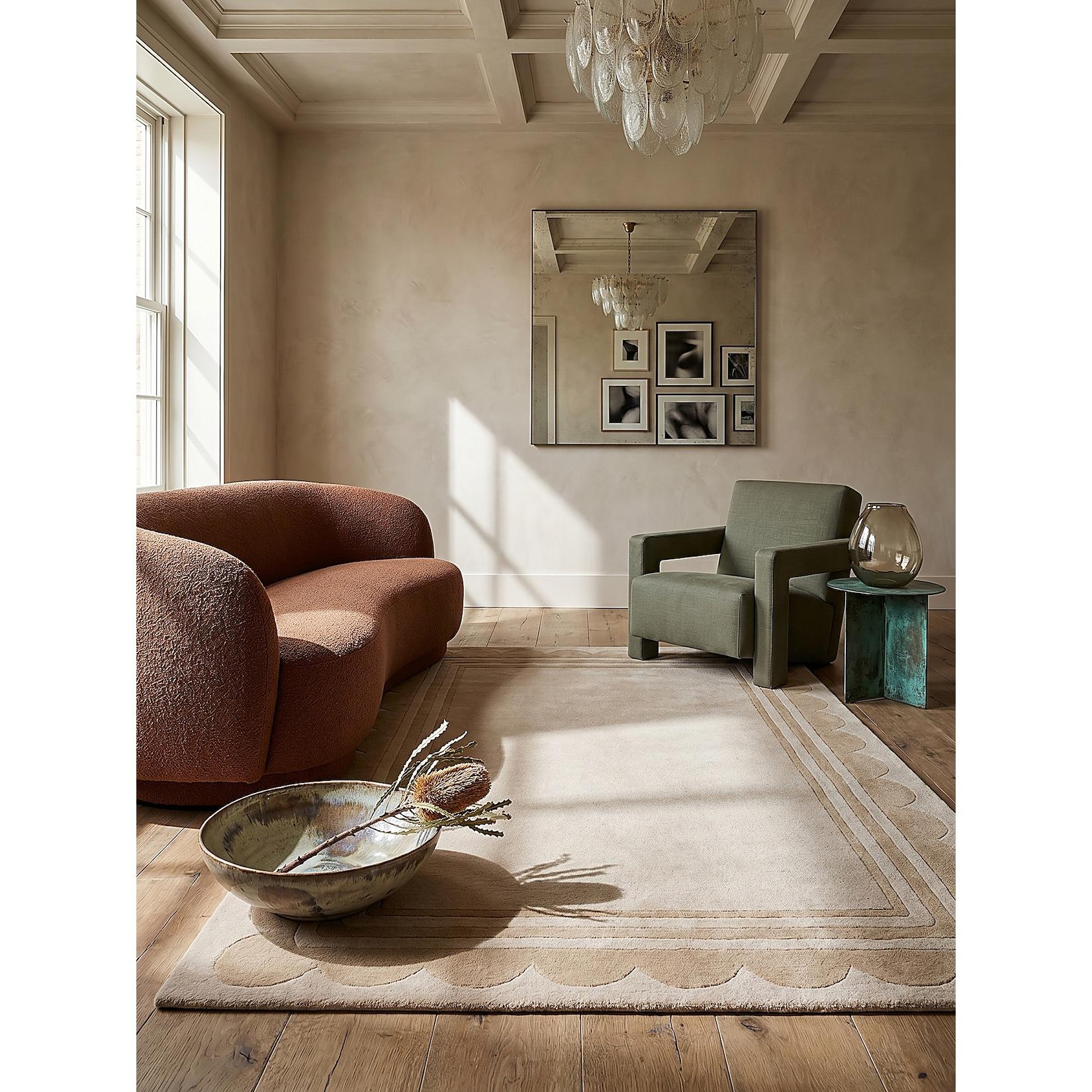 Wollteppich handgetuftet Beige 120 x 170 cm - WENSUM Kadima Design